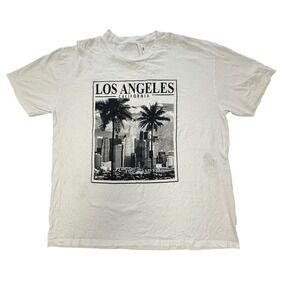 Player Tees Los Angeles California Graphic T-Shirt Mens XL White Heavy Weight